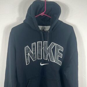 🔥🔥 NIKE “Big Embroidered Lettering” Center Swoosh Heavy Quality HOODIE - Sz XL